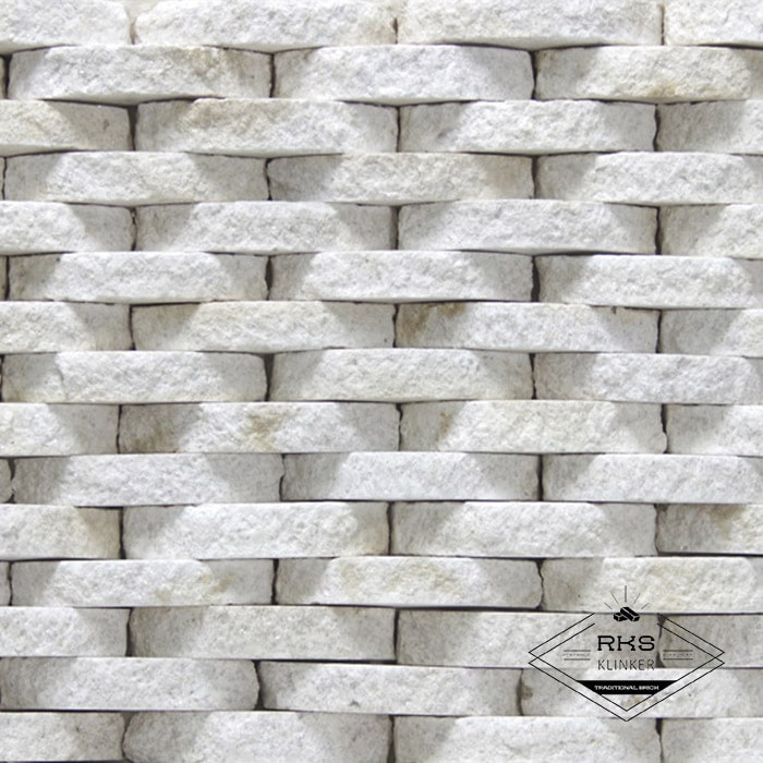 Фасадный камень Плетёнка — Гранит Imperial White в Липецке